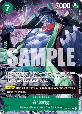 Arlong (Alternate Art) (OP11-023) - A Fist of Divine Speed Foil - Single Cards