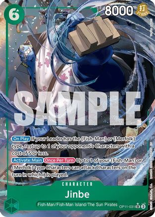 Jinbe (031) (Alternate Art) (OP11-031) - A Fist of Divine Speed Foil - Single Cards
