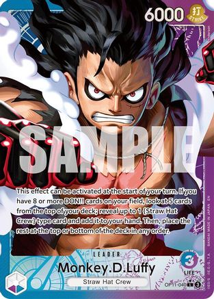 Monkey.D.Luffy (040) (Alternate Art) (OP11-040) - A Fist of Divine Speed Foil - Single Cards
