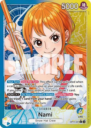 Nami (041) (Alternate Art) (OP11-041) - A Fist of Divine Speed Foil - Single Cards