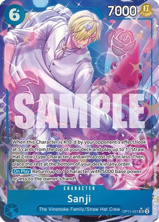 Sanji (Alternate Art) (OP11-051) - A Fist of Divine Speed Foil - Single Cards