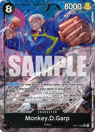 Monkey.D.Garp (Alternate Art) (OP11-095) - A Fist of Divine Speed Foil - Single Cards