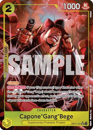 Capone"Gang"Bege (101) (Alternate Art) (OP11-101) - A Fist of Divine Speed Foil - Single Cards