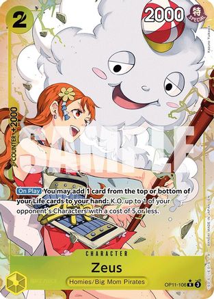 Zeus (Alternate Art) (OP11-106) - A Fist of Divine Speed Foil - Single Cards
