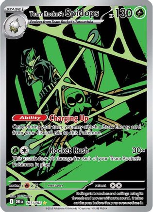 Team Rocket's Spidops - 187/182 187 - SV10 Destined Rivals Holofoil - Single Cards