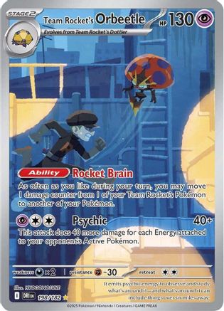Team Rocket's Orbeetle - 198/182 198 - SV10 Destined Rivals Holofoil - Single Cards