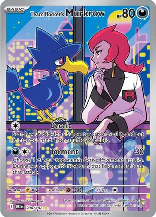 Team Rocket's Murkrow - 200/182 200 - SV10 Destined Rivals Holofoil - Single Cards
