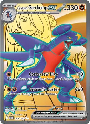Cynthia's Garchomp ex - 215/182 215 - SV10 Destined Rivals Holofoil - Single Cards