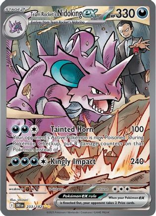Team Rocket's Nidoking ex - 233/182 233 - SV10 Destined Rivals Holofoil - Single Cards