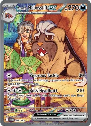 Arven's Mabosstiff ex - 235/182 235 - SV10 Destined Rivals Holofoil - Single Cards