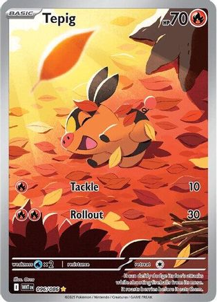 Tepig - 096/086 96 - SV White Flare Holofoil - Single Cards