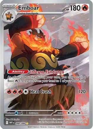 Emboar - 098/086 98 - SV White Flare Holofoil - Single Cards
