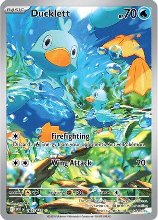 Ducklett - 109/086 109 - SV White Flare Holofoil - Single Cards