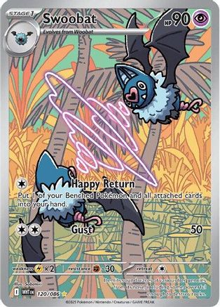 Swoobat - 120/086 120 - SV White Flare Holofoil - Single Cards