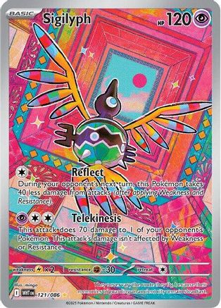 Sigilyph - 121/086 121 - SV White Flare Holofoil - Single Cards