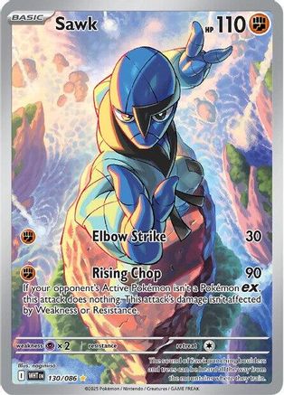 Sawk - 130/086 130 - SV White Flare Holofoil - Single Cards