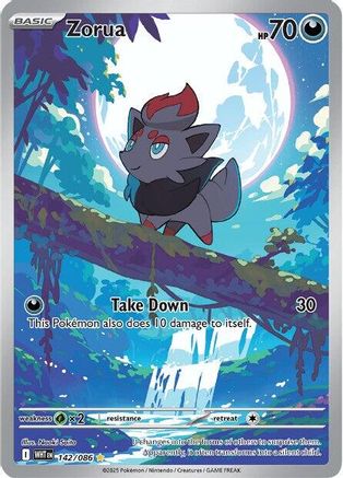 Zorua - 142/086 142 - SV White Flare Holofoil - Single Cards