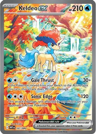 Keldeo ex - 167/086 167 - SV White Flare Holofoil - Single Cards