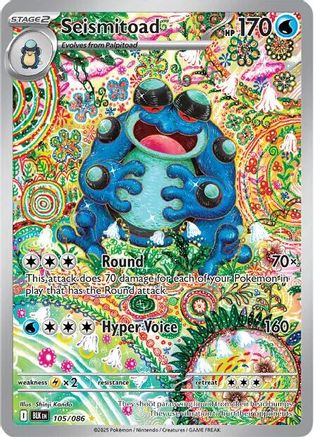 Seismitoad - 105/086 105 - SV Black Bolt Holofoil - Single Cards