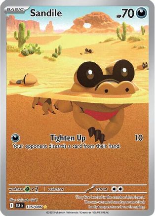 Sandile - 135/086 135 - SV Black Bolt Holofoil - Single Cards