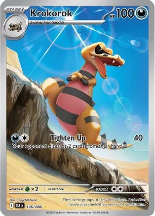 Krokorok - 136/086 136 - SV Black Bolt Holofoil - Single Cards