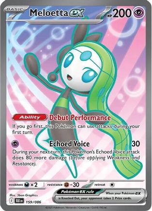 Meloetta ex - 159/086 159 - SV Black Bolt Holofoil - Single Cards