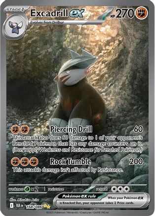 Excadrill ex - 168/086 168 - SV Black Bolt Holofoil - Single Cards