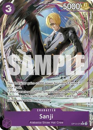 Sanji (070) (Alternate Art) (OP12-070) - Legacy of the Master - Single Cards
