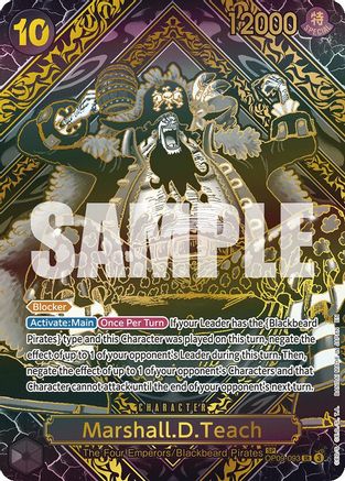 Marshall.D.Teach (SP) (Gold) (OP09-093) - Legacy of the Master - Single Cards