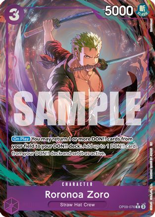 Roronoa Zoro - OP09-076 (Alternate Art) (OP09-076) - Premium Booster -The Best- Vol. 2 - Single Cards