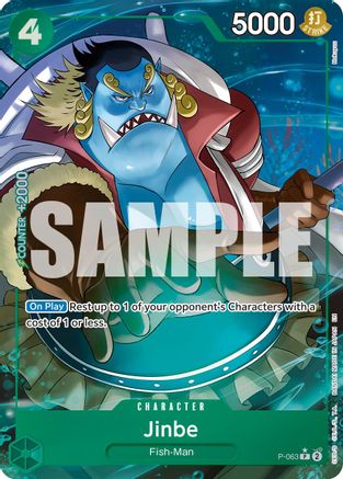 Jinbe - P-063 (Alternate Art) (P-063) - Premium Booster -The Best- Vol. 2 - Single Cards