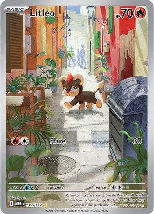 Litleo - 139/132 139 - ME01 Mega Evolution Holofoil - Single Cards