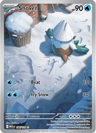 Snover - 140/132 140 - ME01 Mega Evolution Holofoil - Single Cards