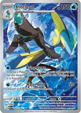 Inteleon - 142/132 142 - ME01 Mega Evolution Holofoil - Single Cards