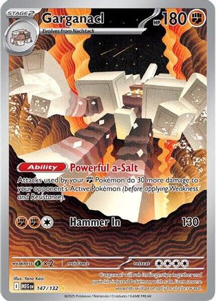 Garganacl - 147/132 147 - ME01 Mega Evolution Holofoil - Single Cards