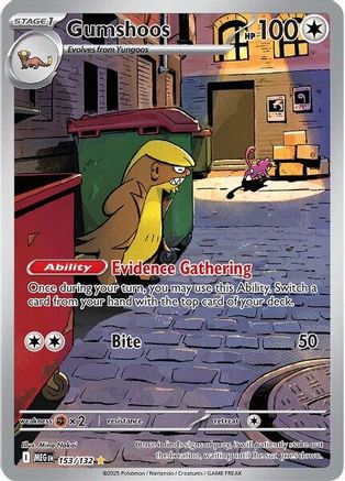 Gumshoos - 153/132 153 - ME01 Mega Evolution Holofoil - Single Cards