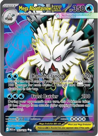 Mega Abomasnow ex - 157/132 157 - ME01 Mega Evolution Holofoil - Single Cards