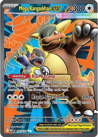 Mega Kangaskhan ex - 164/132 164 - ME01 Mega Evolution Holofoil - Single Cards