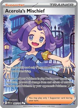 Acerola's Mischief - 165/132 165 - ME01 Mega Evolution Holofoil - Single Cards