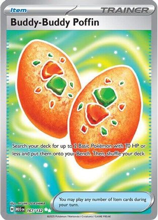 Buddy-Buddy Poffin 167 - ME01 Mega Evolution Holofoil - Single Cards