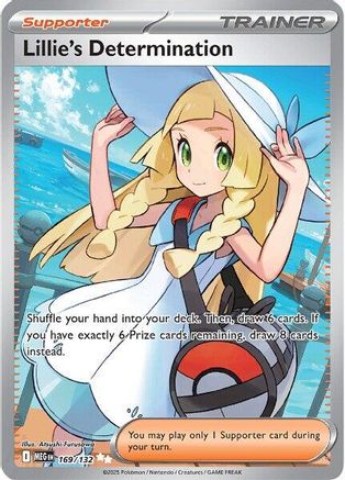 Lillie's Determination - 169/132 169 - ME01 Mega Evolution Holofoil - Single Cards