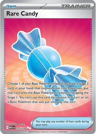 Rare Candy - 175/132 175 - ME01 Mega Evolution Holofoil - Single Cards