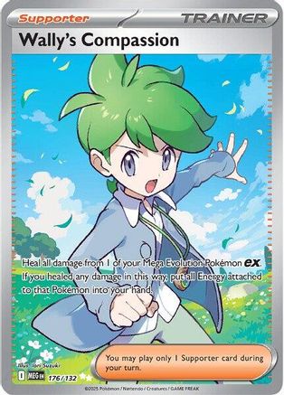 Wally's Compassion - 176/132 176 - ME01 Mega Evolution Holofoil - Single Cards