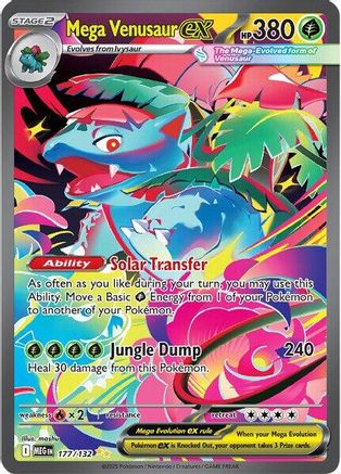 Mega Venusaur ex - 177/132 177 - ME01 Mega Evolution Holofoil - Single Cards
