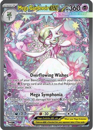 Mega Gardevoir ex - 178/132 178 - ME01 Mega Evolution Holofoil - Single Cards