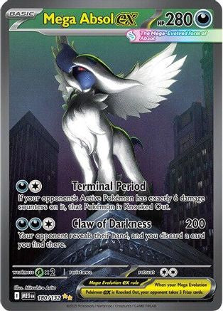 Mega Absol ex - 180/132 180 - ME01 Mega Evolution Holofoil - Single Cards