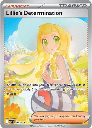 Lillie's Determination - 184/132 184 - ME01 Mega Evolution Holofoil - Single Cards