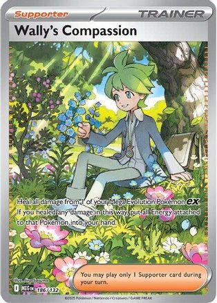 Wally's Compassion - 186/132 186 - ME01 Mega Evolution Holofoil - Single Cards