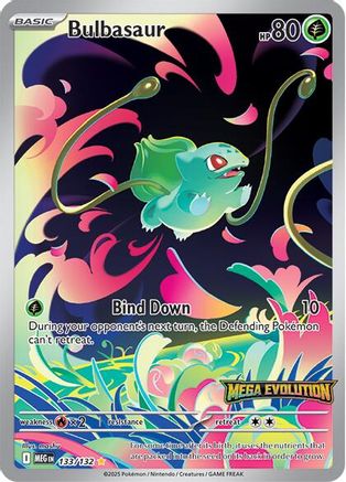Bulbasaur - 133/132 (Mega Evolution Stamped) SEALED - ME01 Mega Evolution Holofoil - Single Cards