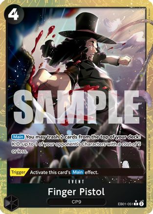 Finger Pistol (Alternate Art) (EB01-051) - Premium Booster -The Best- Vol. 2 - Single Cards